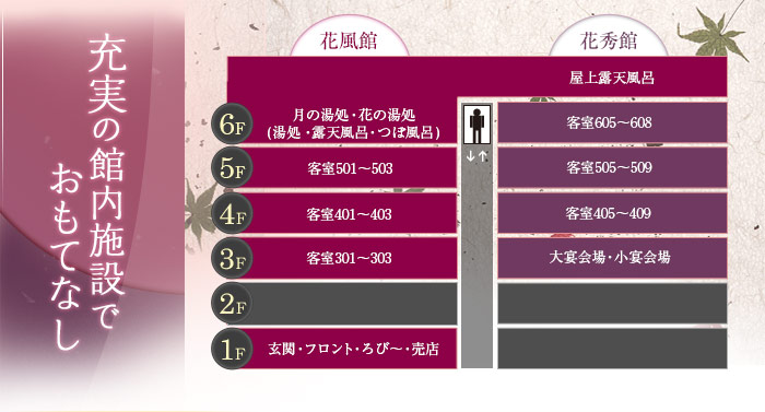 充実の館内施設でおもてなし